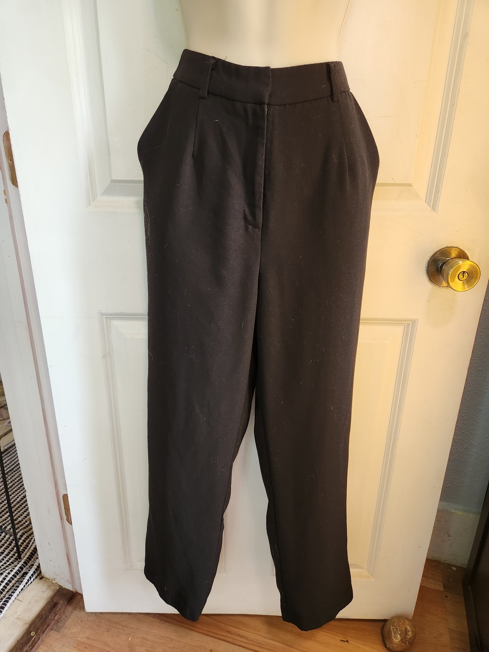 Forever 21 Black High-Waist Wide-Leg Trousers